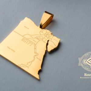 The Roza Elite Egypt Map Necklace