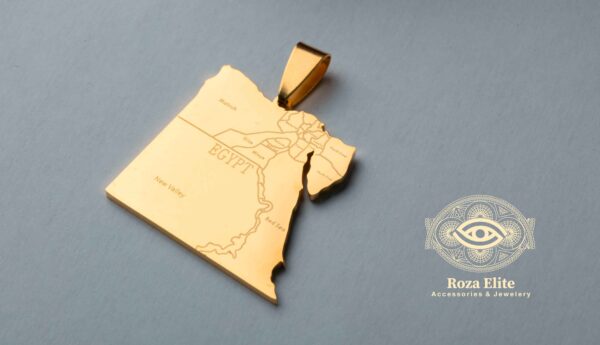 The Roza Elite Egypt Map Necklace