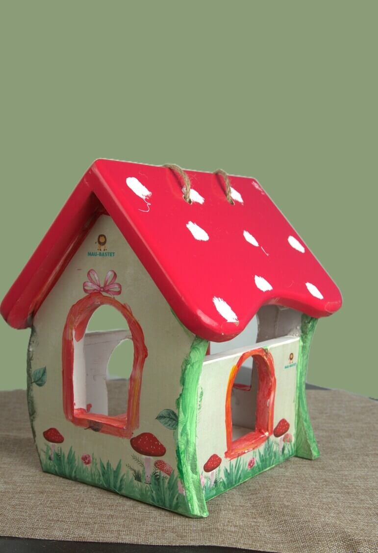 Smurfs Wooden Bird Feeder: Fairytale Garden Magic